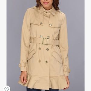 Juicy Couture Vintage 90s, camel, khaki, tan, double breasted trench coat